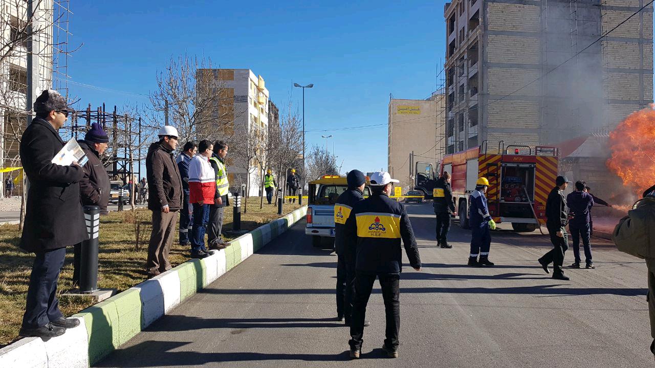 برگزاری مانور نشتی و قطع گاز در اثر زلزله در ایستگاه TBS شهرستان سرعین